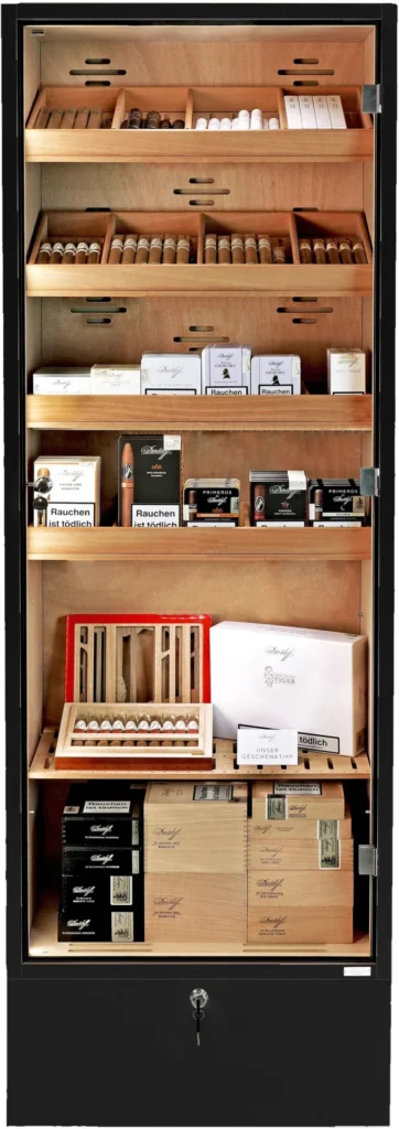 Adorini Portofino Cabinet zwart humidorkast voor 3.100 sigaren modulair cederhout systeem