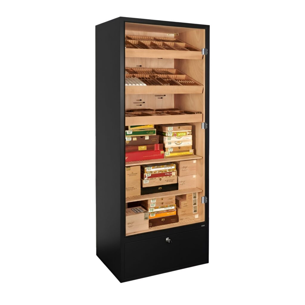 Adorini Primo Cabinet zwart humidorkast voor 2.800 sigaren modern design
